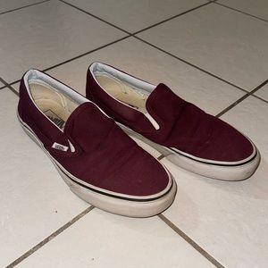Vans | Burgandy Classic Slip-On Shoe